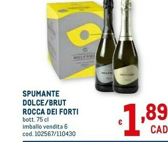 Metro Brut Spumante offerta