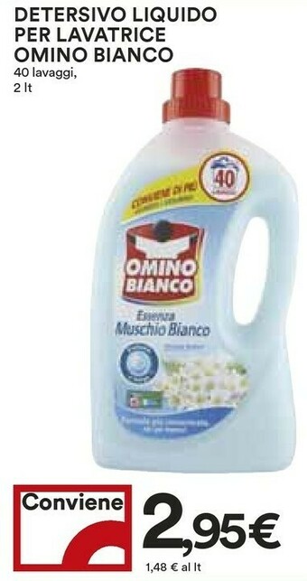 Coop Omino Bianco Detersivo lavatrice offerta
