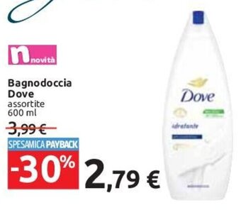 Carrefour Dove Bagnodoccia 600 ml offerta