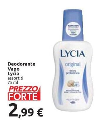 Carrefour Lycia Deodorante Vapo 75 ml offerta