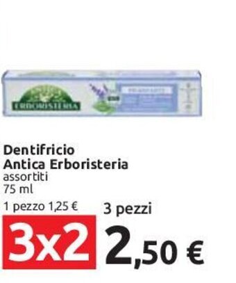 Carrefour Antica Erboristeria Dentifricio 75 ml offerta