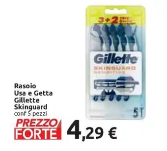 Carrefour Gillette Skinguard Rasoio Usa e Getta 5 pezzi offerta