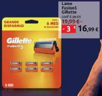 Carrefour Gillette Lame Fusion5 6 pezzi offerta