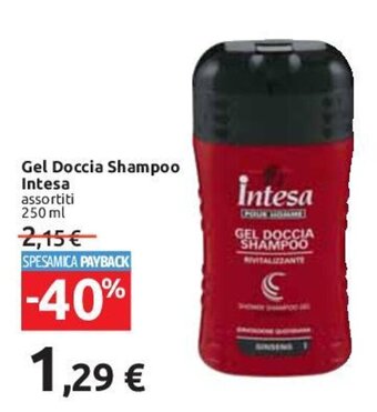 Carrefour Intesa Gel Doccia Shampoo 250 ml offerta