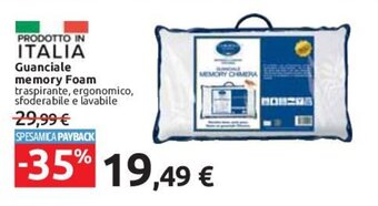 Carrefour Guanciale memory Foam offerta
