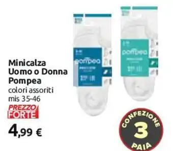 Carrefour Pompea Minicalza Uomo o Donna mis. 35-46 offerta