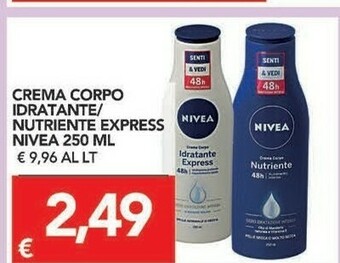 TuoDi Nivea Nivea Crema Corpo Idratante/ Nutriente Express offerta