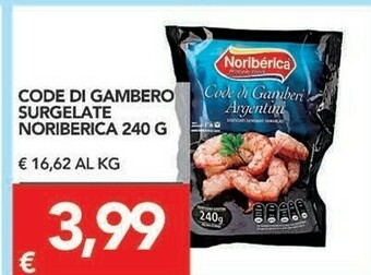 TuoDi Noribèrica Noribèrica Code Di Gambero Surgelate 240 G offerta