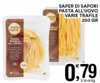 Gecop Saper di Sapori Pasta all'uovo varie trafile 250 gr offerta