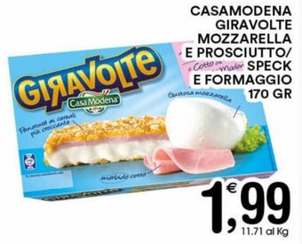 Gecop Casamodena Giravolte Mozzarella e Prosciutto/speck e formaggio 170 gr offerta