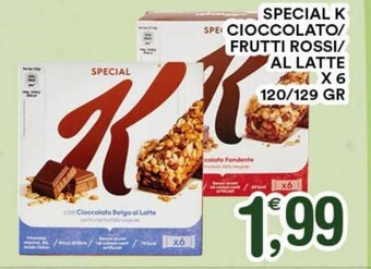 Gecop Special K Cioccolato/Frutti rossi/al latte x 6 120/129 gr offerta