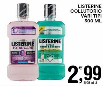 Gecop Listerine Collutorio vari tipi 500 ml offerta