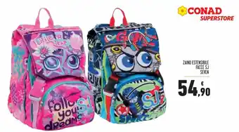 Conad Superstore Zaino Estensibile Facce SJ Seven offerta