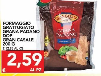 TuoDi Formaggio grattugiato grana padano dop gran casale 200 g offerta