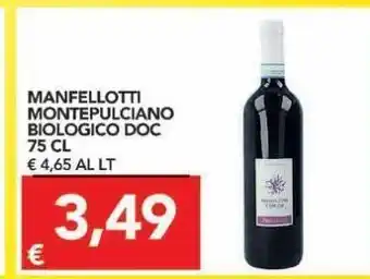 Manfellotti montepulciano biologico doc 75 cl