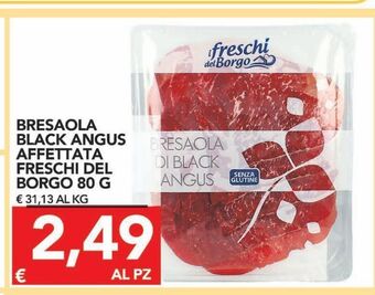 TuoDi Bresaola black angus affettata freschi del borgo 80 g offerta