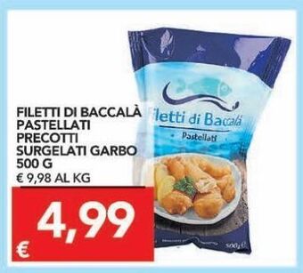 TuoDi Filetti di baccalà pastellati precotti surgelati garbo 500 g offerta