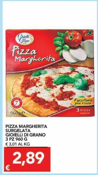 Pizza margherita surgelata gioielli di grano 3 pz 960 g