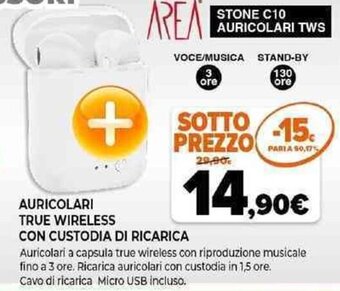Expert Auricolari True Wireless con custodia di ricarica offerta