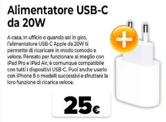 Expert Apple Alimentatore USB-C da 20W offerta