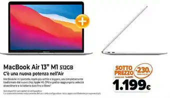 Expert Apple MacBook Air 13" M1 512GB offerta