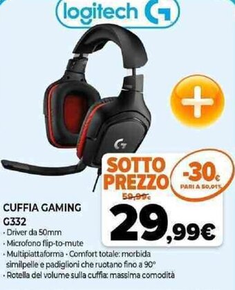 Expert Cuffia Gaming G332 offerta