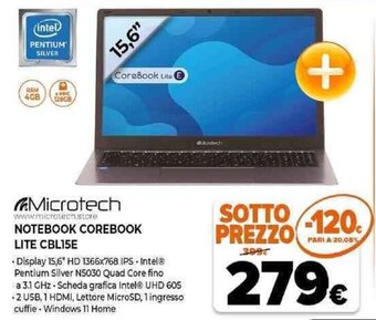 Expert Microtech Notebook Corebook Lite CBL15E offerta