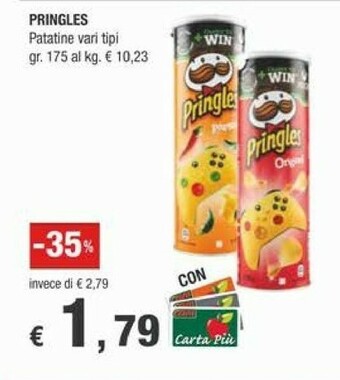 Crai Pringles Patatine offerta