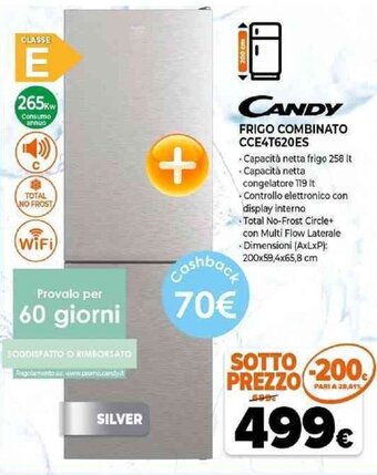 Expert Candy Frigo Combinato CCE4T620ES offerta