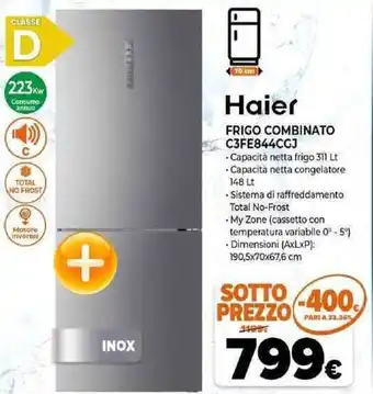 Expert Haier Frigo Combinato C3FE844CGJ offerta