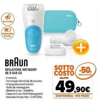 Expert Braun Epilatore Wet&Dry SE 5-545 GS offerta