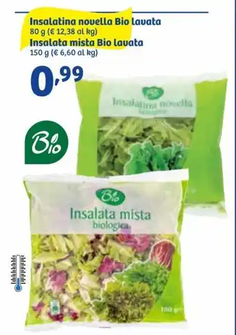 In'S Mercato Insalatina novella Bio lavata 80 g / Insalata mista bio lavata 150 g offerta