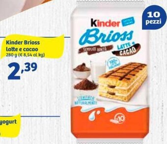 In'S Mercato Kinder Brioss latte e cacao 280 g offerta
