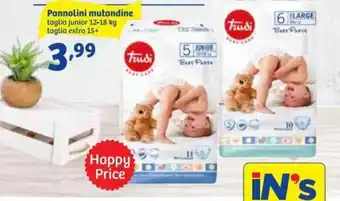 In'S Mercato Pannolini mutandine 12-18 kg offerta