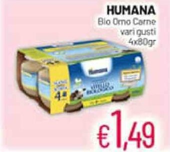 Franzy's Humana Bio Omo Carne 4x80gr offerta