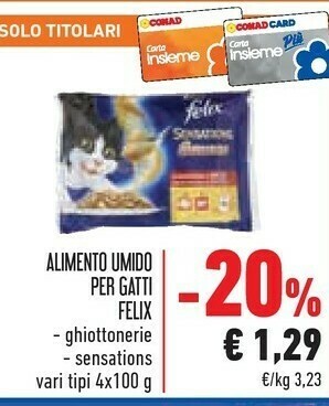 Conad Felix Cibo per gatti offerta