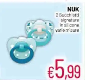 Franzy's Nuk 2 Succhietti signature in silicone varie misure offerta