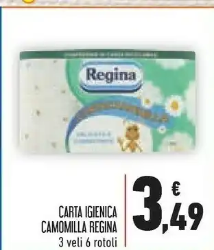 Conad Regina Carta Igienica Camomilla offerta