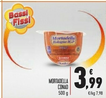 Conad Conad - Mortadella Bologna IGP 500 G(ml) offerta