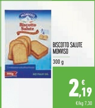 Conad Monviso Biscotto Salute Con Mirtilli 300 G(ml) offerta