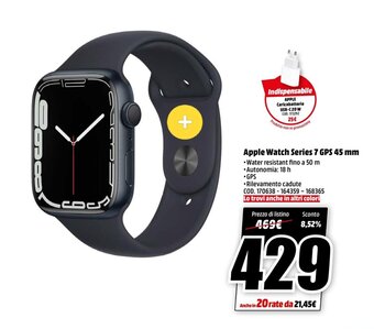 MediaWorld Apple Watch Series 7 GPS 45 mm offerta