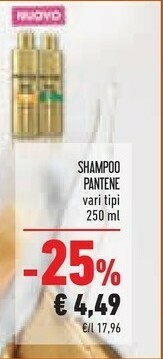 Conad Pantene Shampoo offerta