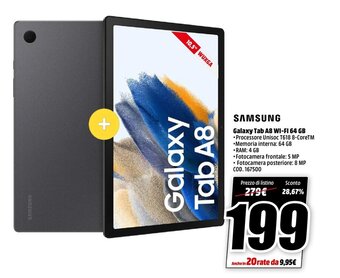 MediaWorld Samsung Galaxy Tab A8 Wi-Fi 64 GB offerta
