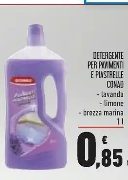 Conad Conad Detergente Per Pavimenti E Piastrelle Lavanda offerta