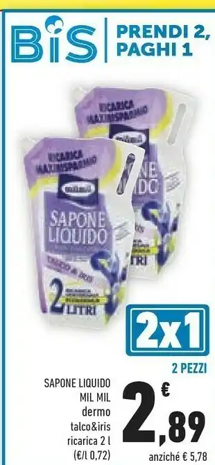 Conad Mil Mil Sapone Liquido Dermo offerta