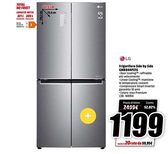 LG Frigorifero Side by Side GMB844PZFG