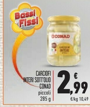 Conad Conad - Carciofini Interi Sottolio 285 G(ml) offerta