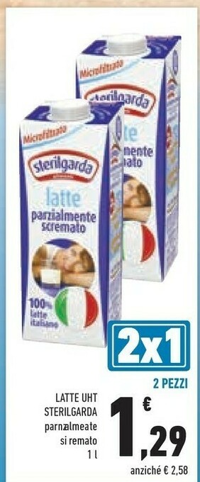 Conad Sterilgarda Latte parzialmente scremato offerta