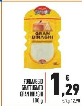 Conad Biraghi Formaggio Grattugiato offerta