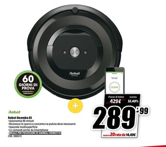 MediaWorld Robot Roomba E5 offerta
